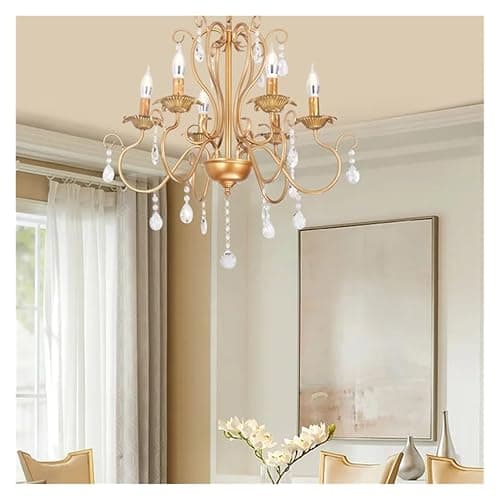 Retro Industrial Loft Chandelier Light Gold Lamp Europe Wrought Iron Lamps Compatible with Living Room Restaurant,Chandelier thumbnail 4