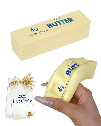 2026 New Upgrad Realistic Butter Squishy Squeeze Slow Rising Rebound Toys Stress Relief Soft Fidget Relaxation Tool for Adults Kids Sensory Gifts Party Favors Office Daily Use(S*1pc) - Image 1