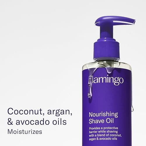 Flamingo 3-Step Shaving Set for Women - Smoothing Prep Scrub, Nourishing Shave Oil, and Soothing Post Shaving Serum - Glow Shave Collection thumbnail 4