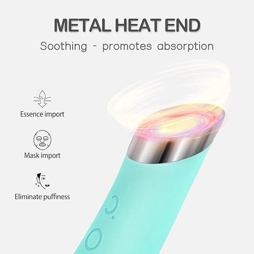PRITECH Silicone Face Scrubber, Rechargeable Facial Cleansing Brush with Heat Massage End, Vibrating Exfoliator Scrubber for Deep Cleaning, Waterproof Face Brush for Women and Men (Green) thumbnail 3