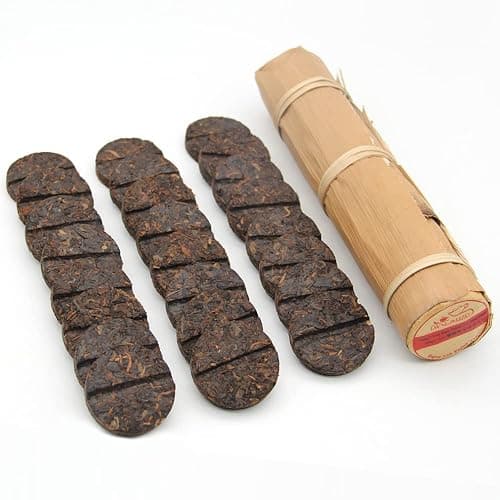 LWXLJMJZC-Ripe Puerh Tea Cake -Shu Puer-(96 Cups) Pu-erh in Bamboo Leaf Tube-Ripe Puerh Mini Cakes 200g - Image 1