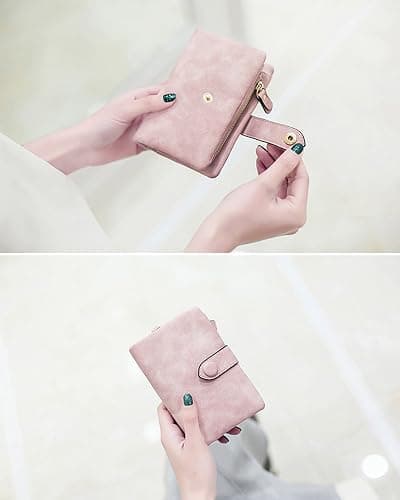 TOPKULL Wallets for Women Bifold Small Rfid Soft Leather Ladies Wallets Trifold Womens Wallets Billfolds Mini Wristlet Clutch Cute Zipper Coin Purse with Wrist Strap thumbnail 2