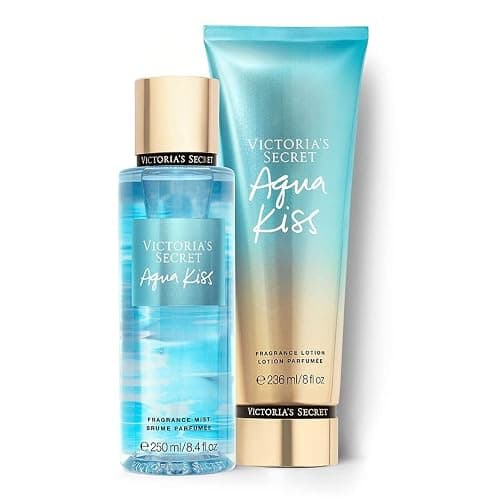 Victoria Secret New 2015 Aqua Kiss Fragrance Mist and Lotion Set - Image 1