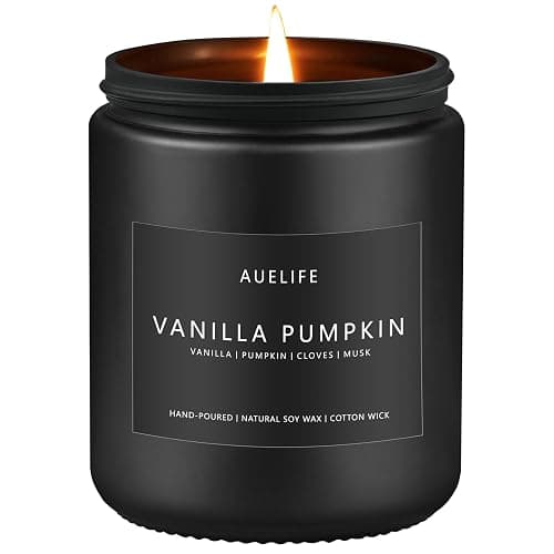 Auelife Fall Candle, Vanilla Pumpkin Scented for Home, Soy Wax | Autumn aromatherapy candle; 50-Hour Burn; Fall home decor; Holiday gift for women men - Image 1