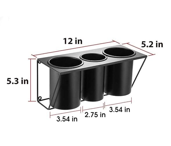 Hair Dryer Holder Hair Styling Product Care Tool Organizer Bath Supplies Accessories Tray Stand Storage Bathroom Steel Hair Dryer Holder(Black) MK470B thumbnail 2