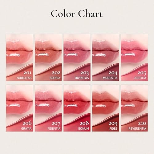 DINTO Blur-Glowy Lip Tint - Glossy Finish, Hydrating, Long Lasting, Lightweight Texture, Non-Sticky, Vegan & Cruelty-Free, K beauty (204 Modestia, 0.11 fl.oz) (30 colors) thumbnail 3