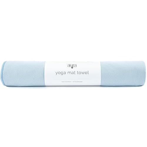 S&T INC. Yoga Mat Towel, Quick Dry Towel, Soft and Absorbent for Gym, Pilates, and Hot Yoga Mat, 1 Pack, 26.5 inches x 72 inches, Microfiber, Blue - Image 1