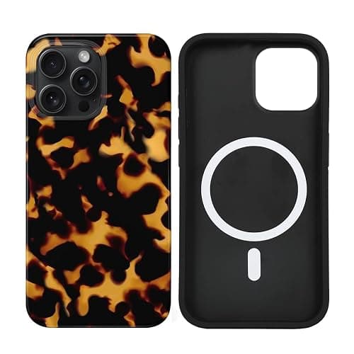 uCOLOR Compatible with iPhone 12/12 Pro Case [8 ft Drop Tested] Compatible with MagSafe - Protective Luxury Designer Mag Series Cases (Tortoise Shell) - Image 1