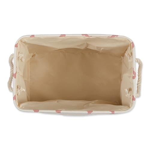 Bone Dry Pet Storage Collection Paw and Bone Print, Small Rectangle, 14x8x9", Rose thumbnail 5