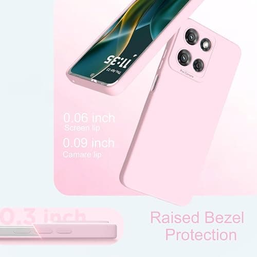 Compatible with Moto G Power 2025 Case: Liquid Silicon Protective Military,Grade Armor G Power 2025 Case,Heavy Duty Protection Phone Cases for G Power Pink thumbnail 3