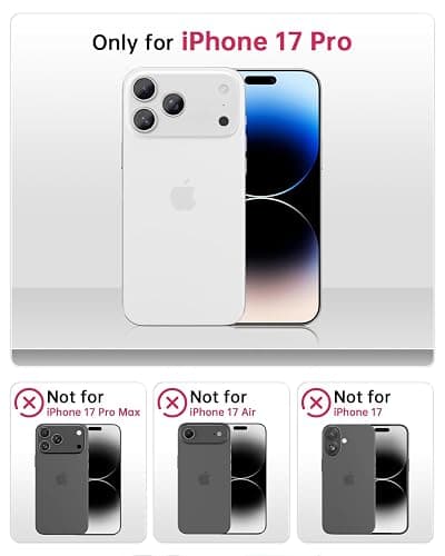 SCORPIFY for iPhone 17 Pro Case [Compatible with MagSafe] with Blue Nemophila Floral Design, Cute Clear Flower Magnetic Phone Cover for Women Girls,[Non Yellowing] Slim Bumper with Gold Accents thumbnail 2