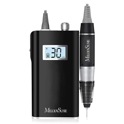 MelodySusie Entry-Level Clip-On Cordless Nail Drill, SC320H 30000RPM Popular Classic E-File with LCD Display for Manicure Shaping & Gel Removal, Perfect for Training, Nail Art Practice & Home Use - Image 1