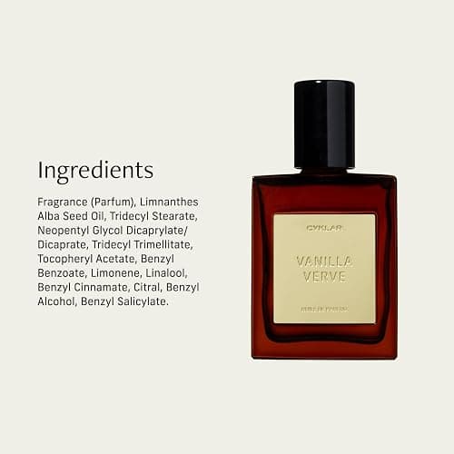 CYKLAR Perfume Oil Roll-On. Travel-Friendly Vanilla Verve Fragrance with Vanilla, Bergamot, and Amber Notes. Long-Lasting Parfum for Women and Men. 0.5 Fl Oz Scented Rollerball Bottle thumbnail 7