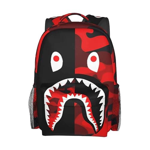 Vkaxopt Backpack Shark Teeth Camo Backpacks Travel Laptop Daypack Big Capacity Bookbag Fashion Durable Back Pack for Men and Women-StyleSH - Image 1