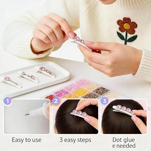 32000pcs Colorful DIY Resin Rhinestone Kit, Bedazzler Kit with Rhinestones and Tools, Resin Jelly Rhinestones for Bedazzling for Clothing Shoes Nail Book Diamond Art DIY Crafting (32000) thumbnail 5