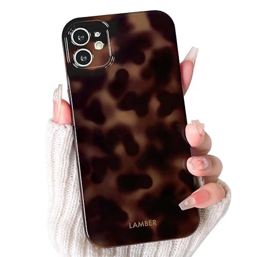 NITITOP Compatible with iPhone 11 Case Cute Stylish Leopard Print Amber Aesthetic Tortoise Design for Women Girls Men Soft TPU Shockproof Protective Cover - Brown - Image 1