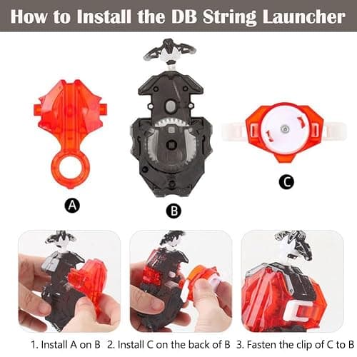 Bey Battling Blade Burst Toy Set, 12 Spinning Burst Gyros 2 Two-Ways Launchers with Grip, Combat Tops Battle Game with Portable Box Gift for Kids Children Boys 6-12 thumbnail 4