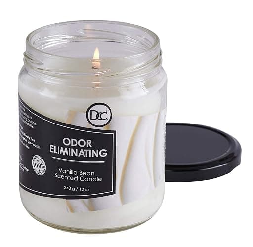 Vanilla Bean Odor Eliminating Highly Fragranced Candle - Eliminates 95% of Pet, Smoke, Food, and Other Smells Quickly - Up to 80 Hour Burn time - 12 Ounce Premium Soy Blend thumbnail 3