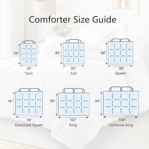 TEXARTIST Premium 2100 Series Full Comforter All Season Breathable White Comforter Soft 4D Spiral Fiber Quilted Down Alternative Duvet with Corner Tabs Luxury Hotel Style (82"x86") thumbnail 2
