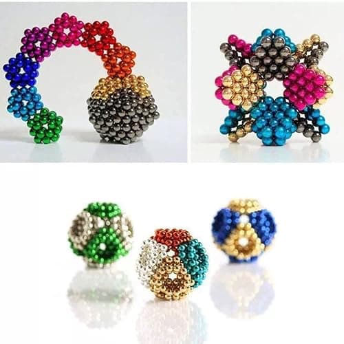 Stocking Stuffers,Upgrade Magnetic#Balls 1010pcs！Magnets Creative Building Toy for Stress Relief, Upgrade Magnet#Beads Putty Toy Slime (1,010pcsMulticolored3) thumbnail 3