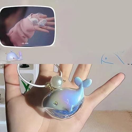 RDTGHY 2 pcs Adorable Dolphin Keychain Wifty Keychain Perfect Couples Gift Cute Fresh Style for Keys Backpacks Luggage Tag Zipper Pull Crafts Party Favors Daily Use Unique Design thumbnail 4