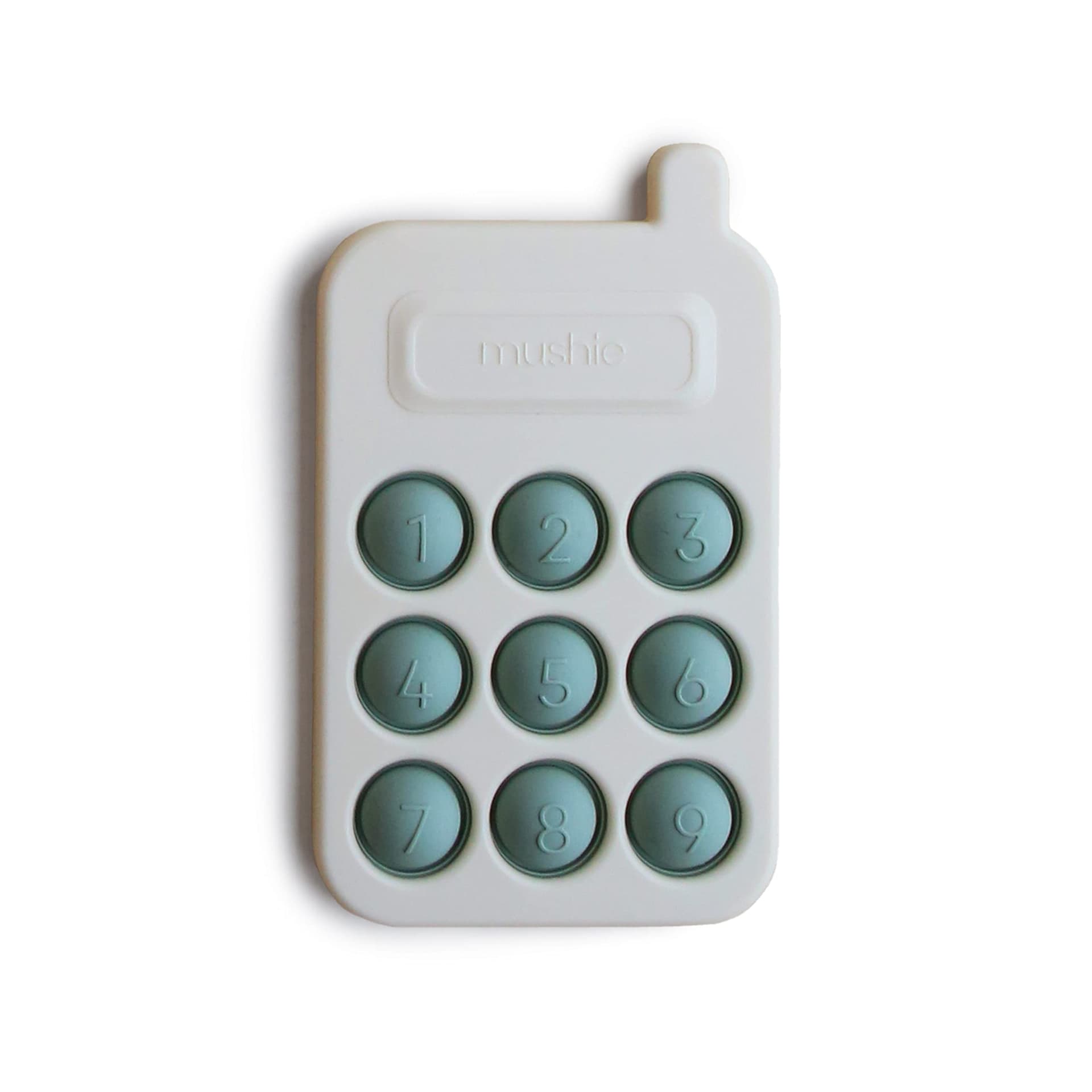 mushie Paint Palette Press Toy - Phone (Cambridge Blue) - Image 1