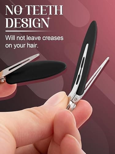 8Pcs Creaseless Hair Clips for Women Styling, Makeup Accessories, Black | MADHOLLY No Crease No Bend, Alligator Flat Hair Barrettes for Fixing Bangs, Hairstyle Stuff thumbnail 3