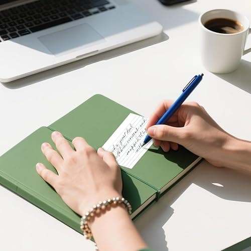 250 Count White Index Cards 3x5 Inch with Key Ring, 180gsm Heavyweight Flash Card (50 Sheets Each), Durable & Portable Note Taking for Students, Teachers, Study Note Cards for Office Home School thumbnail 5