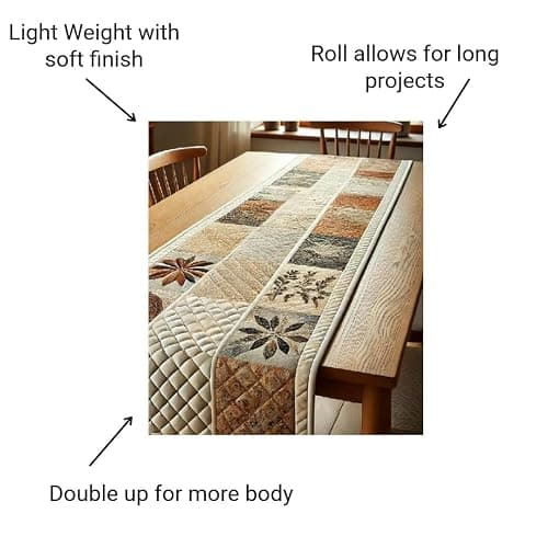 Fusible Fleece 20in x 5yd for Crafting, Quilting & Sewing by H.B.I. Products thumbnail 5