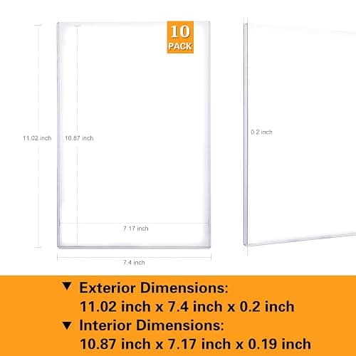 10ct Current Comic Book Toploaders - Modern Comic Book Top loaders, Crystal Clear Regular Comic Book Topload, Premium PVC Comic Book Holder, Crystal Clear Protection for Display, Storage, Collection thumbnail 2