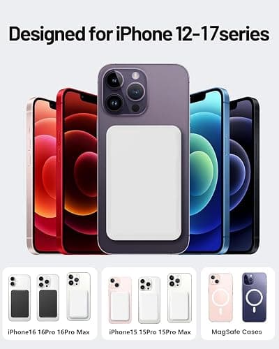 Batterie Externe Magnétique sans Fil, Power Bank 10000 mAh Induction Banque de Puissance, 20W Charge Rapide pour iPhone 17 16 15 14 13 Pro Max Plus, Chargeur Portable avec Samsung iPad Android thumbnail 2