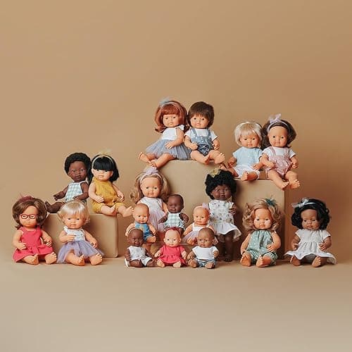 Miniland Baby Doll Asian Girl 38cm. Made in Spain with vanilla scent. Anatomically correct. My Friends & Me collection thumbnail 7