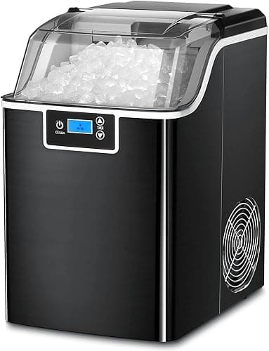 Nugget Ice Maker Countertop with Self-Cleaning,Chewable Pellet Ice Crushed ice 45Lbs/24H,Black - Image 1