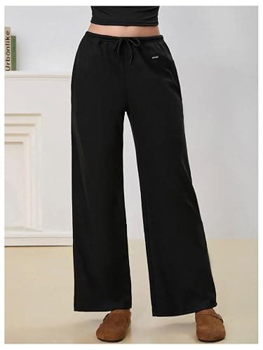 SOLY HUX Women's Drawstring Sweatpants Low Rise Baggy Wide Leg Pants with Pockets thumbnail 3