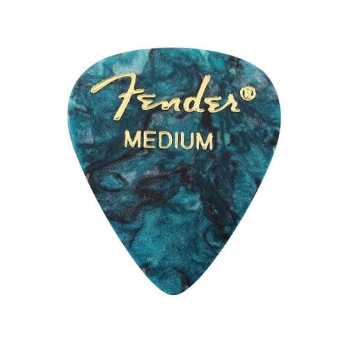 Fender Premium Celluloid Guitar Picks 351 Shape, Ocean Turquoise, Medium, 12-Pack - Image 1