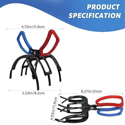 Mirfane 3 Claw Fish Gripper, 2026 Upgraded Metal Fishing Pliers Gripper, Multifuctional Fish Grippers for Fishing, Fish Grabber Tool for Most Freshwater Fish and Crab thumbnail 2
