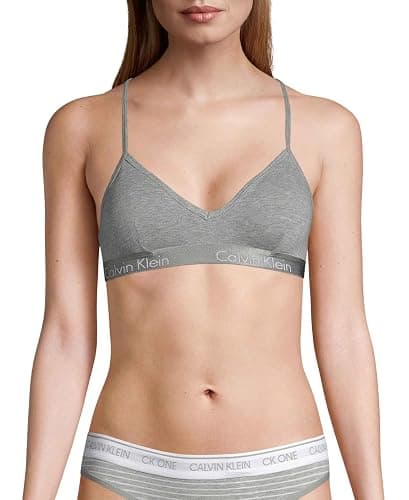 Calvin Klein Women's Motive Cotton Lightly Lined Bralette Bra - Image 1
