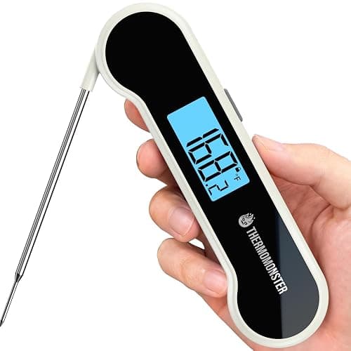 0.5 Sec Instant Read Meat Thermometer Digital with ±0.5℉ Precision, Food Thermometer for Cooking Kitchen Gadgets, Oven Grill Candy BBQ Essentials Accessories, Gifts for Him Dad Men Birthday, White - Image 1