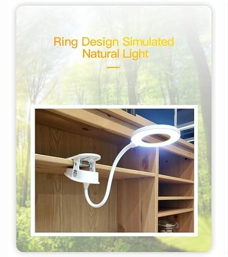Lampe de lecture à clipser alimentée par piles pour lit, avec 3 niveaux de luminosité, rechargeable par USB thumbnail 7