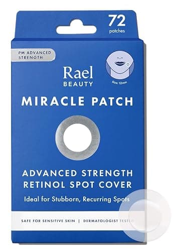 Rael Pimple Patches, Miracle Retinol Spot Cover - Hydrocolloid Acne Pimple Patch for Face, Absorbing Zits & Blemishes, PM Advanced (72 Count) - Image 1