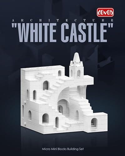 dOvOb Architectural Transformable White Castle Building Blocks Set - 668PCS Construction Magic Maze Mode Collectible Display Set for Adults and Teen thumbnail 3