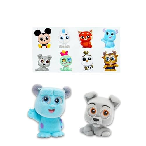 Disney Doorables Blind Bags Set - Bundle with 3 Disney Fuzzified Doorables Mini Figures for Kids, Adults Plus Stickers | Disney Doorables Exclusive Flocked Figures Series thumbnail 2