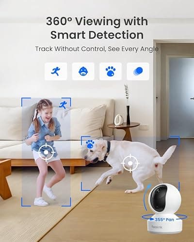 REOLINK E1 Pro 3K PT Wi-Fi Indoor Camera for Baby & Pet Monitoring, Auto Tracking, 5MP Night Vision Enhanced by F1.6 Aperture, Person/Pet/Baby Crying Detection, 2.4/5GHz Wi-Fi, Two-Way Audio thumbnail 5