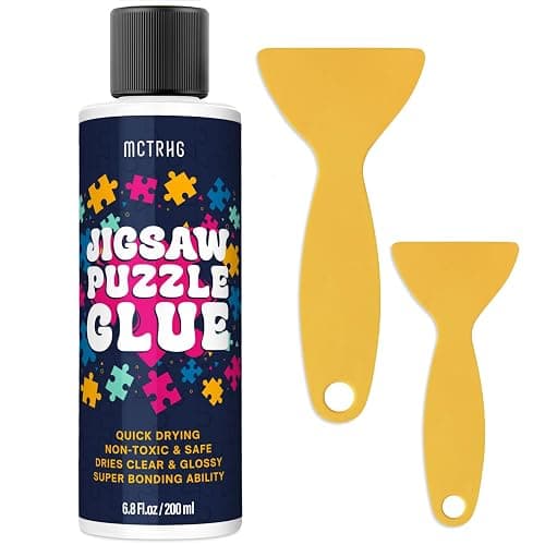 Jigsaw Puzzle Glue Clear, 200ML Puzzle Frame Kit for Adults with Applicators, Easily Preserves Finished Puzzles, Non-Toxic, Quick-Dry & Water-Based Anime Puzzle Saver for 3000/4500/5000 Pieces - Image 1
