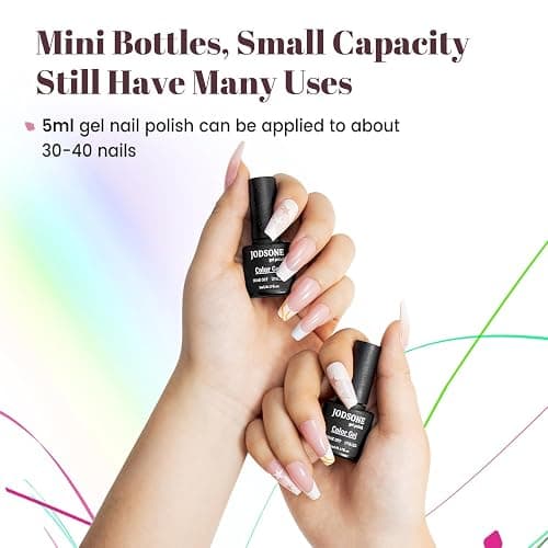JODSONE 36 PCS Gel Nail Polish Set-32 Colors Gel Polish Kit Base Coat Glossy Matte and Glitter Top Coat Nail Polish Set Green Blue Red Pink Collection Gifts for Women thumbnail 5