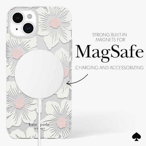 kate spade new york iPhone 15 Plus Case, Compatible with MagSafe - Hollyhock Cream - Hollyhock Cream thumbnail 5