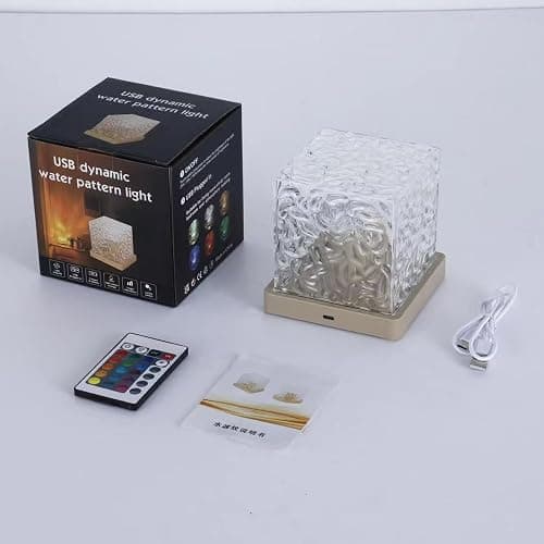 Growalleter Ocean Wave Projector Light, 16 Color Rechargeable Ocean Lamp, with Power Touch Control and Remote Control Luminorthe Cube Lamp, Bringing You Romance and Tranquility(Charge) thumbnail 7