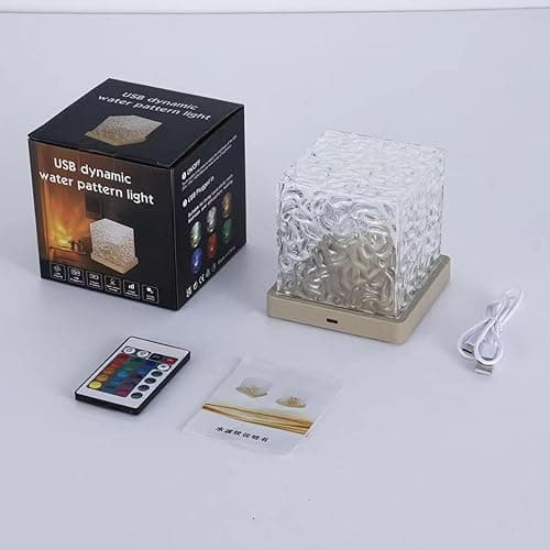 Ocean Wave Projector Light, 16 Color Rechargeable Ocean Lamp, with Power Touch Control and Remote Control Luminorthe Cube Lamp, Bringing You Romance and Tranquility thumbnail 9