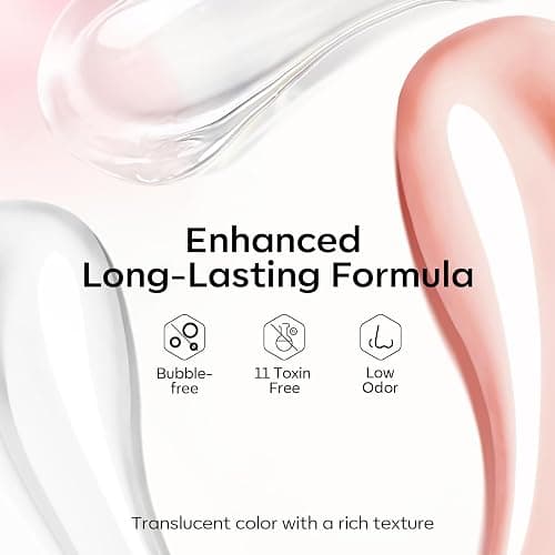 Modelones Poly Gel Nail Kit 3 Colors Clear White Apricot with Slip Solution Dual Nail Forms Top Base Coat Extension Builder Gel Enhancement Professional Starter Kit DIY Nail Art Salon Use thumbnail 6