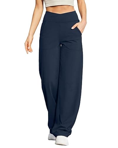 G4Free Wide Leg Pants for Women Loose Yoga Pants with Pockets Petite/Regular/Tall Stretch Casual Lounge Pants - Image 1